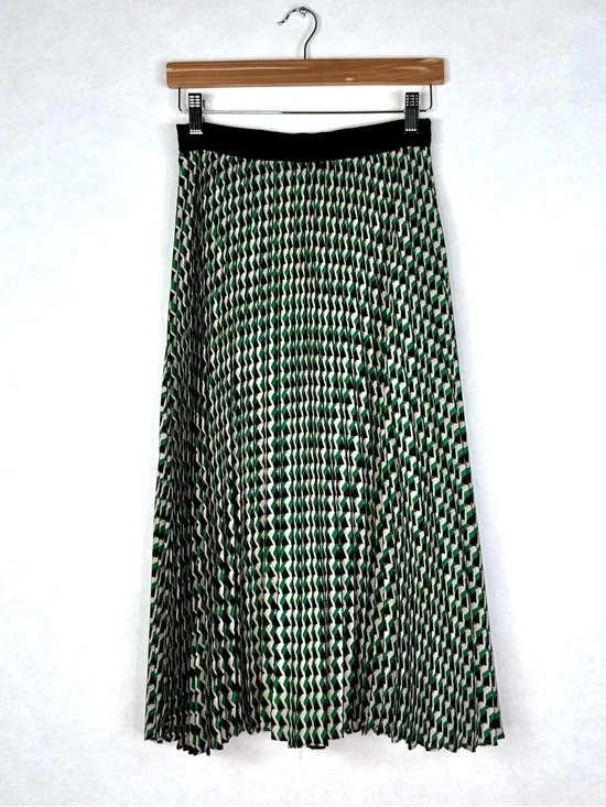 ANTHROPOLOGIE / DANIEL RAINN Daniela Pleated Midi Skirt - Sz XS - Picture 2 of 8
